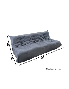 Sofá modular 3 cuerpos Togo gris 2