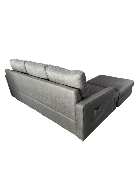 Sofá seccional Mauricio gris oscuro