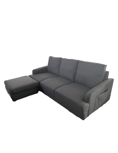 Sofá seccional Mauricio gris oscuro