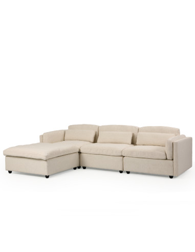 Sofá Seccional Nino Blanco - Diseño Contemporáneo y Funcional