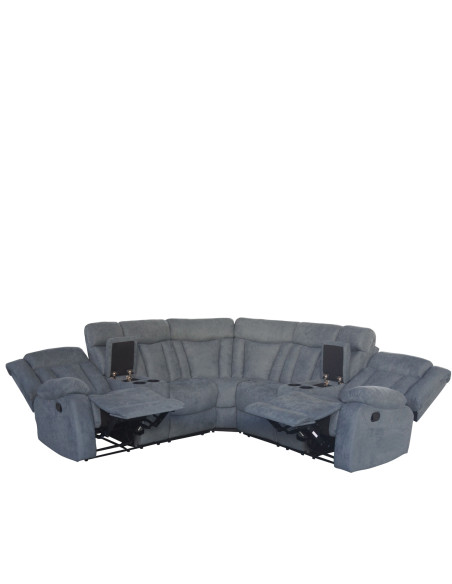 Sofá seccional reclinable Houston gris