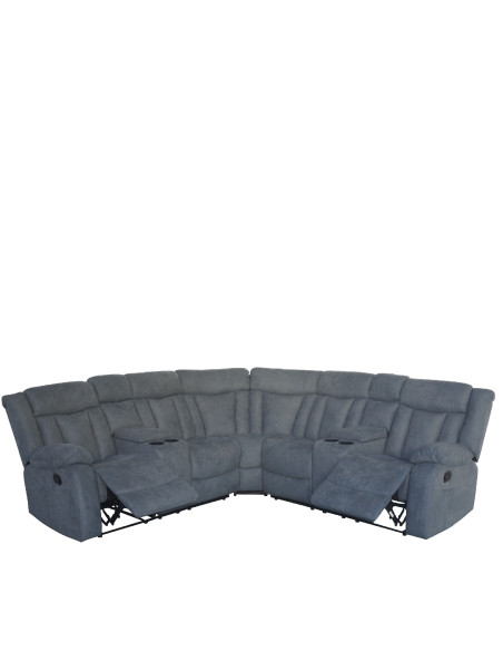 Sofá seccional reclinable Houston gris
