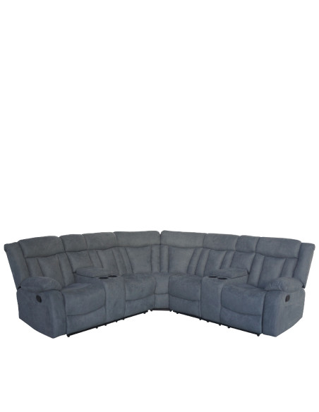 Sofá seccional reclinable Houston gris
