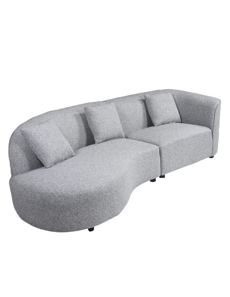 Sofá seccional Reims gris oscuro