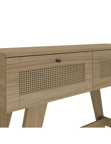 Arrimo Trama Living 110x33x80 cm Ratán Armado - Muebles Living