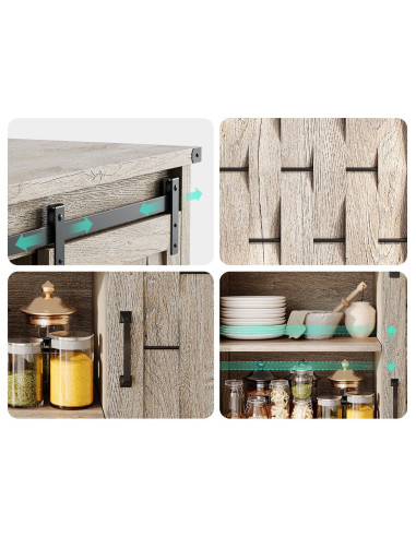 Arrimo Vinh Gris - Mueble Multifuncional de Diseño Moderno