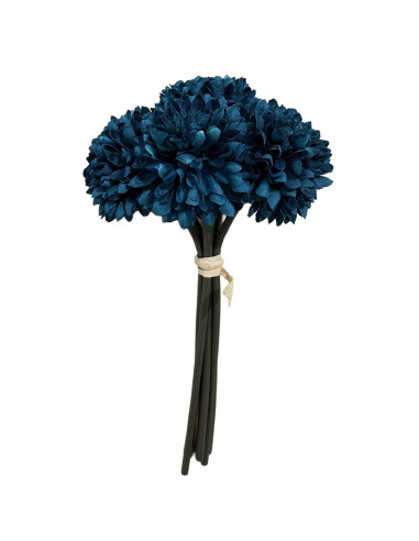 Ramo 6 Crisantemos Artificial Azul - Decoración Floral