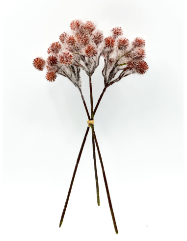 Ramo Pompones Artificial Café 31cm - Decoración Hogar