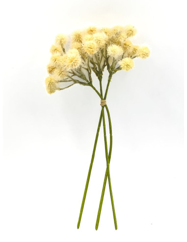 Ramo Pompones Artificial Beige 31cm - Decoración Floral