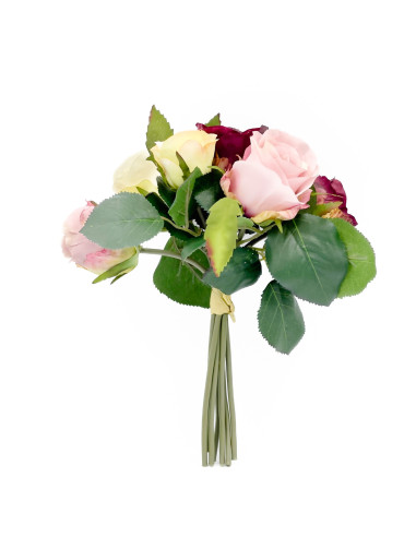 Ramo de Rosas Artificiales de Colores - Decoración Floral