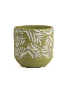 Compra Macetero cerámica 15cm hojas blancas en DKO Home. Diseño decorativo, moderno y funcional para tu hogar. ¡Envío rápido dis