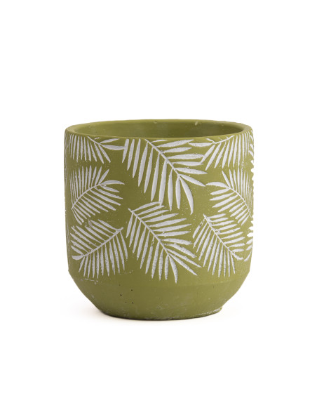 Compra Macetero cerámica 15cm hojas blancas en DKO Home. Diseño decorativo, moderno y funcional para tu hogar. ¡Envío rápido dis