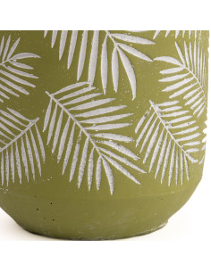Compra Macetero cerámica 15cm hojas blancas en DKO Home. Diseño decorativo, moderno y funcional para tu hogar. ¡Envío rápido dis 2