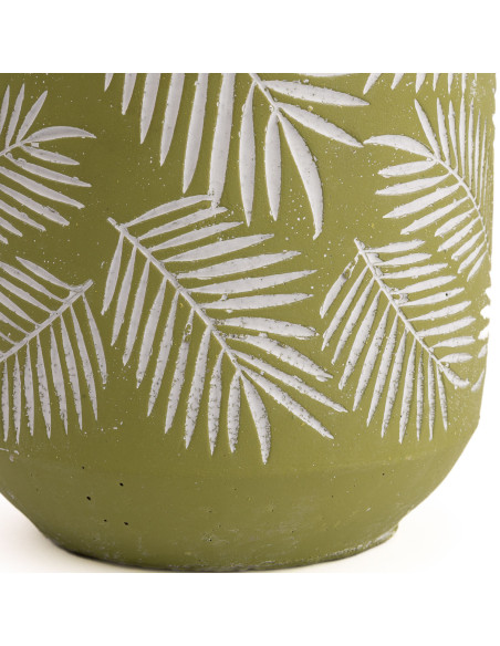 Compra Macetero cerámica 15cm hojas blancas en DKO Home. Diseño decorativo, moderno y funcional para tu hogar. ¡Envío rápido dis