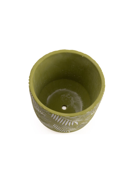 Compra Macetero cerámica 15cm hojas blancas en DKO Home. Diseño decorativo, moderno y funcional para tu hogar. ¡Envío rápido dis