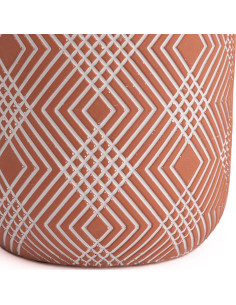 Compra Macetero cerámica 15cm rojo con lineas en DKO Home. Diseño decorativo, moderno y funcional para tu hogar. ¡Envío rápido d 2