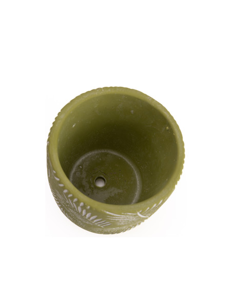 Compra Macetero cerámica 12.5cm cemento hojas blancas en DKO Home. Diseño decorativo, moderno y funcional para tu hogar. ¡Envío