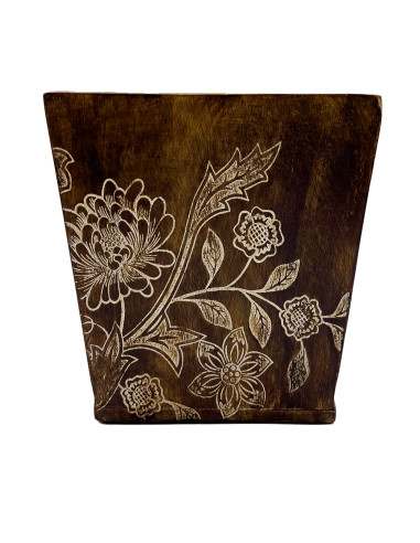 Macetero Madera Set S y L - Decoración para Interiores y Exteriores