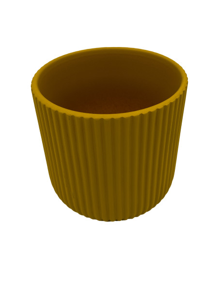 Compra Macetero cerámica 14cm ranurado mostaza en DKO Home. Diseño decorativo, moderno y funcional para tu hogar. ¡Envío rápido