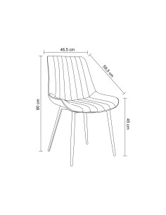 Silla comedor Tainá camel 2