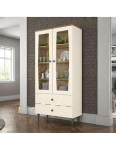 Vitrina 2 cajones 2 puertas Pia 2