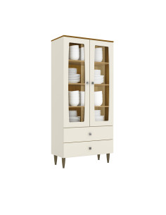 Vitrina 2 cajones 2 puertas Pia