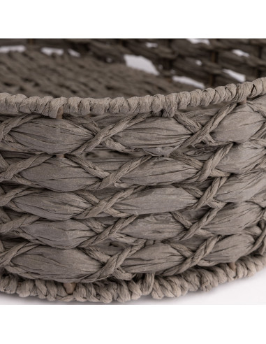 Canastos Ovalados Gris Set de 3 - Decoración Elegante
