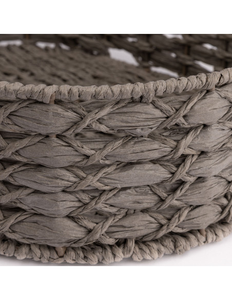 Canastos ovalados gris set de 3