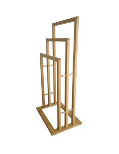 Toallero escalera 3 barras bambú