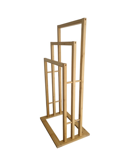 Toallero escalera 3 barras bambú