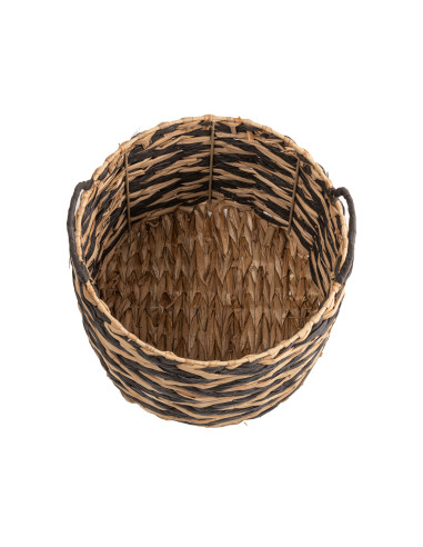 Canasto Zigzag M Negro - Decoración Moderna y Elegante