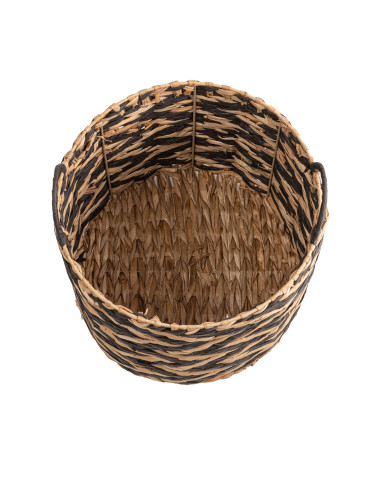 Canasto Zigzag L Negro - Decoración Moderna y Elegante