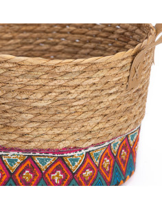 Canasto Bosten junco/lino L 2