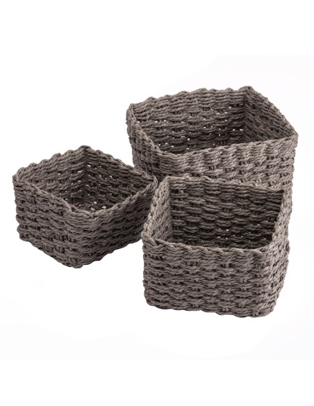 Canastos cuadrados colores set de 3