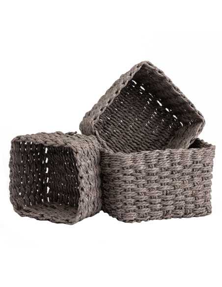 Canastos cuadrados colores set de 3