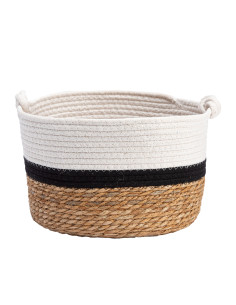 Canasto Manas junco/algodón L