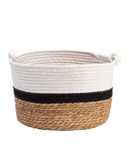 Canasto Manas junco/algodón L