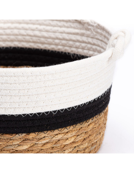 Canasto Manas junco/algodón M