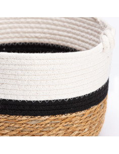 Canasto Manas junco/algodón L 2