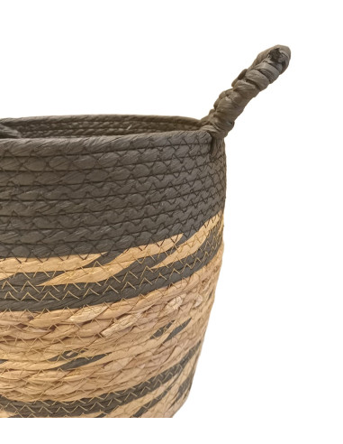 Canasto de Pino con Fibra - Decoración Rústica y Elegante