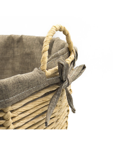 Canasto Nogal Natural L - Decoración Rústica para el Hogar