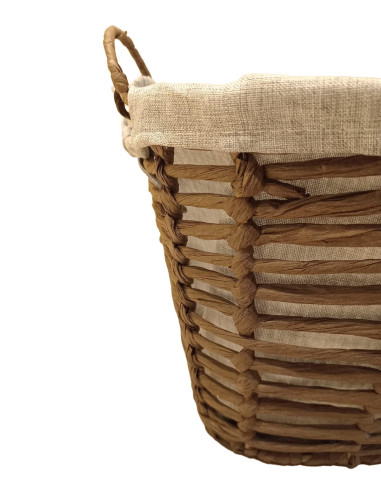 Canasto Nogal Café S - Decoración Rústica y Elegante