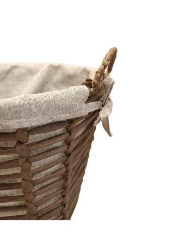 Canasto Nogal Café S - Decoración Rústica y Elegante