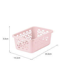 Canasto organizador rosa 1.5L 2