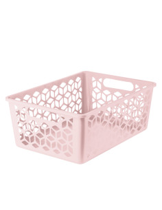 Canasto organizador rosa 15L
