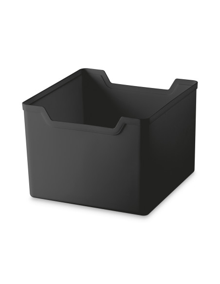Caja organizadora plástico negro 20x20x15cm