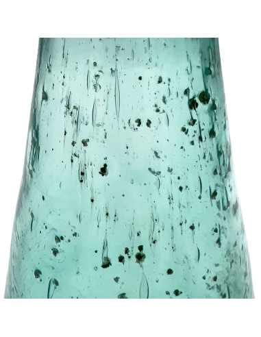 Florero de Vidrio Celeste 30cm - Elegante Decoración para el Hogar