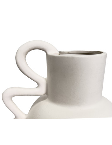 Florero Cerámica Curve 19cm - Decoración Elegante para el Hogar