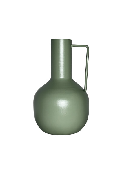 Florero metal Lari 18cm verde agua