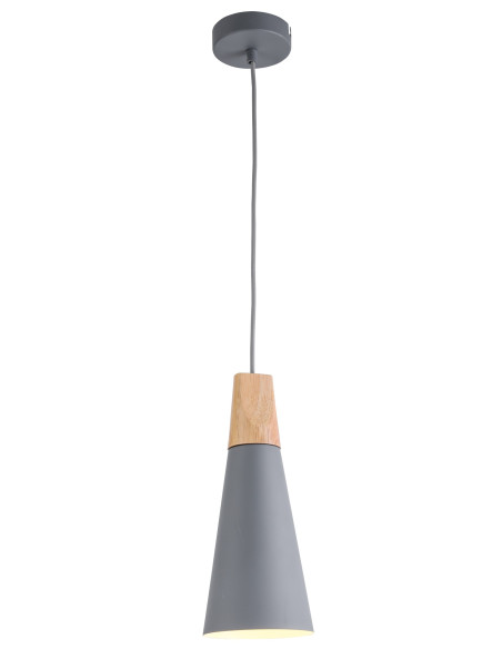Lámpara colgante cono gris S